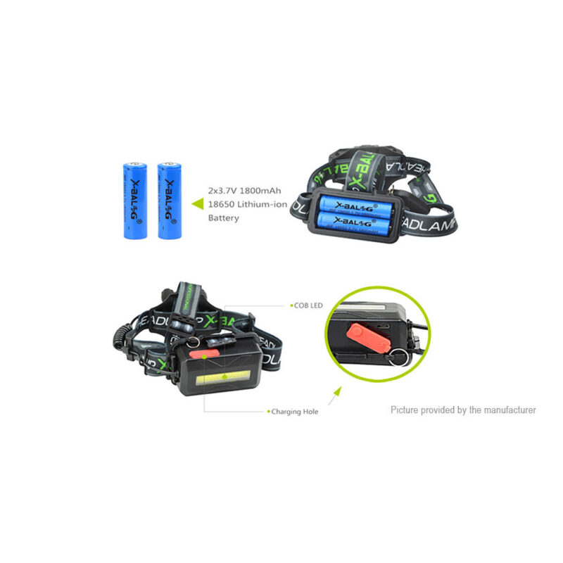 Επαναφορτιζόμενος φακός κεφαλής BAILONG 8LED - Image 3