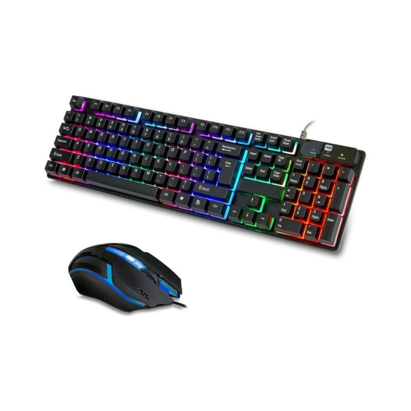 Ενσύρματο Σέτ Πληκτρολόγιο Και Ποντίκι Με LED Φωτισμό - Image 3