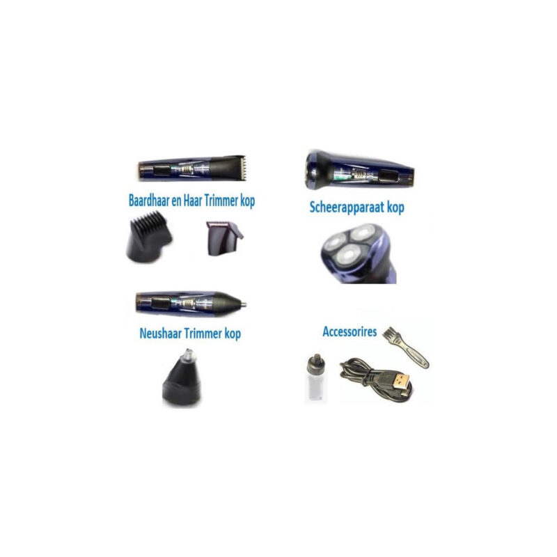 Επαναφορτιζόμενη ξυριστική μηχανή 3 κεφαλών - Image 3