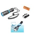 Αδιάβροχος καταδυτικός φακός με μεγάλη μπαταρία 26650