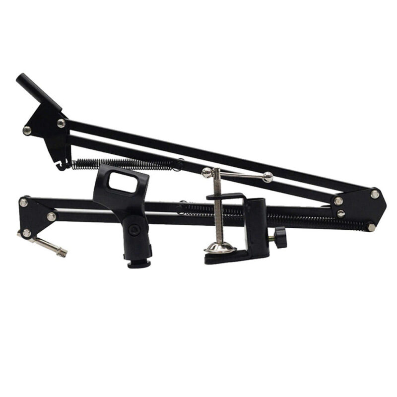 Βάση Μικροφώνου Τύπου Ψαλίδι για Γραφείo & Τραπέζι – Μαύρο