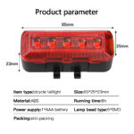 Πίσω φως ποδηλάτου LED με 4 εφέ - Image 5