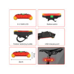 Οπίσθιο Επαναφορτιζόμενο Φανάρι LED για Ποδήλατο - Image 3