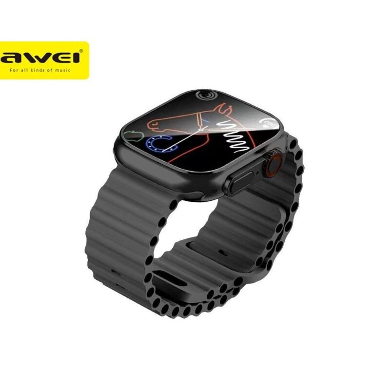 Awei Smartwatch με Παλμογράφο (Μαύρο)