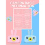 Επαναφορτιζόμενη Παιδική Κάμερα Λαγουδάκι - Image 6