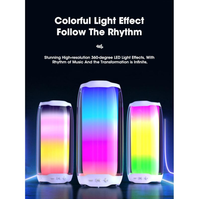 Ασύρματο φορητό ηχείο Bluetooth με υψηλά μπάσα και φως LED NL35 - Image 8