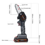 Κλαδευτικό Αλυσοπρίονο Επαναφορτιζόμενο 21v Με μεγάλη Μπαταρία - Image 6