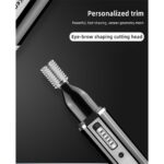 Επαναφορτιζόμενη Ξυριστική Μηχανή Trimmer Αυτιών Μύτης Φρυδιών 4 σε 1 KM-6630 - Image 4