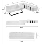 Περιστρεφόμενο ραφή μπάνιου 90°-180° (Άσπρο+Μαύρο) - Image 2