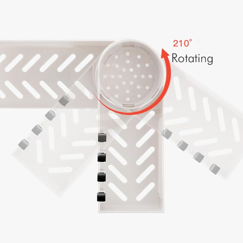 Περιστρεφόμενο ραφή μπάνιου 90°-180° (Άσπρο+Μαύρο) - Image 9