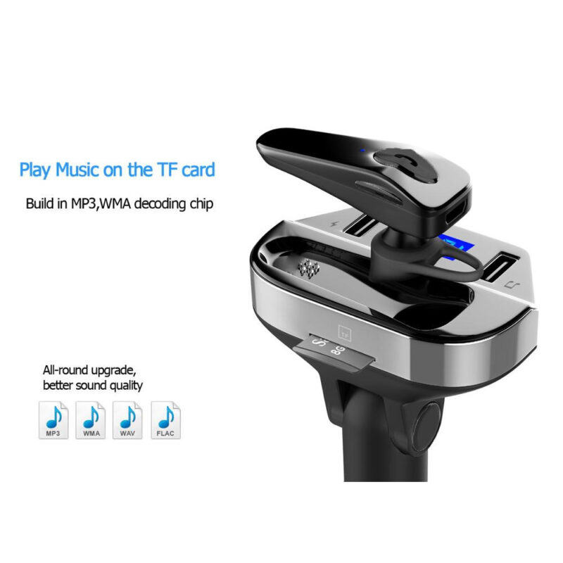 Transmitter Φορτιστής Αυτοκινήτου με Ακουστικό Bluetooth Handsfree - Image 10