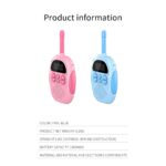 Σετ 2 Παιδικά Ασύρματα  Walkie Talkie με Φακό LED με VOX & 22 Κανάλια -Χρώματος Μπλε & Ροζ
