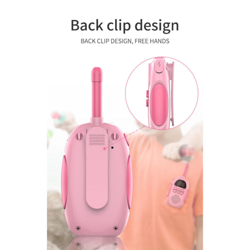 Σετ 2 Παιδικά Ασύρματα  Walkie Talkie με Φακό LED με VOX & 22 Κανάλια -Χρώματος Μπλε & Ροζ - Image 8