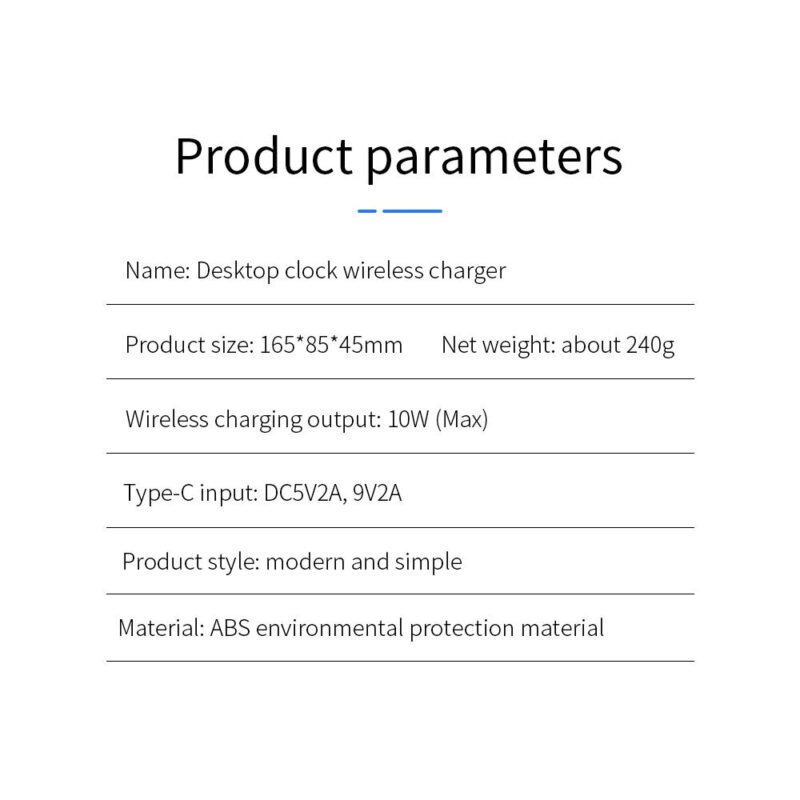 Ψηφιακό Ρολόι Επιτραπέζιο με Ξυπνητήρι Και Ασύρματη Φόρτιση - Image 4