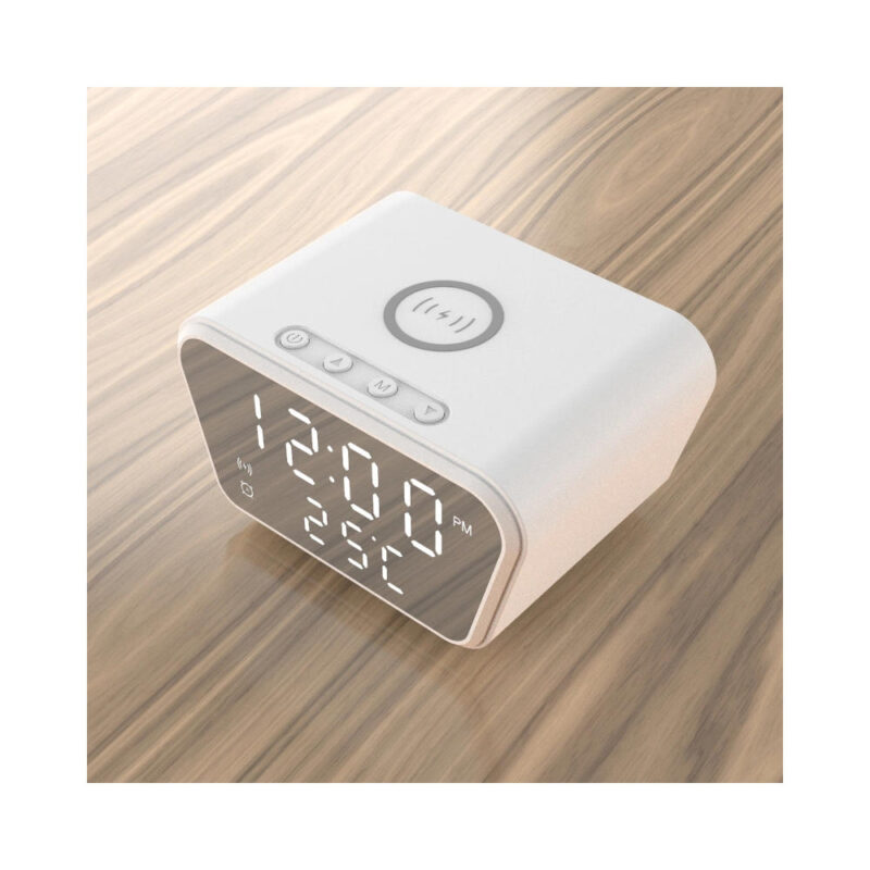 Ψηφιακό Ρολόι Επιτραπέζιο με Ξυπνητήρι Και Ασύρματη Φόρτιση