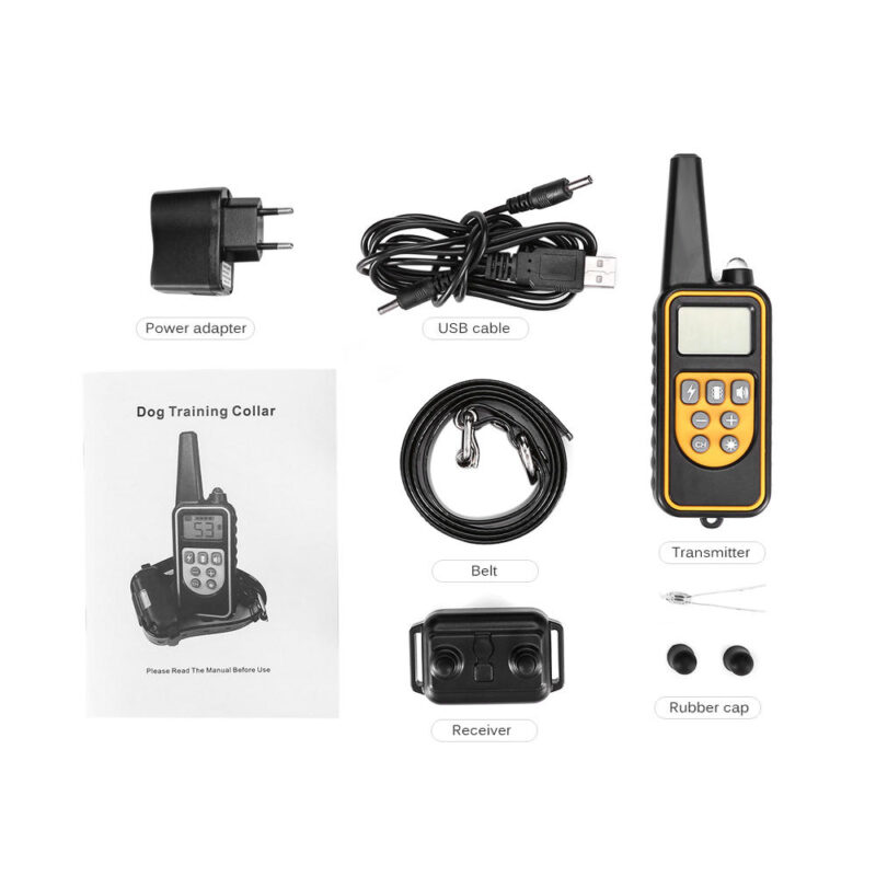Αδιάβροχο επαναφορτιζόμενο ηλεκτρικό κολάρο εκπαίδευσης σκύλων με τηλεχειριστήριο 800m - Image 11