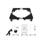 Βάση Στήριξης Λευκών Συσκευών Ρυθμιζόμενη  56x56cm - Μαύρη