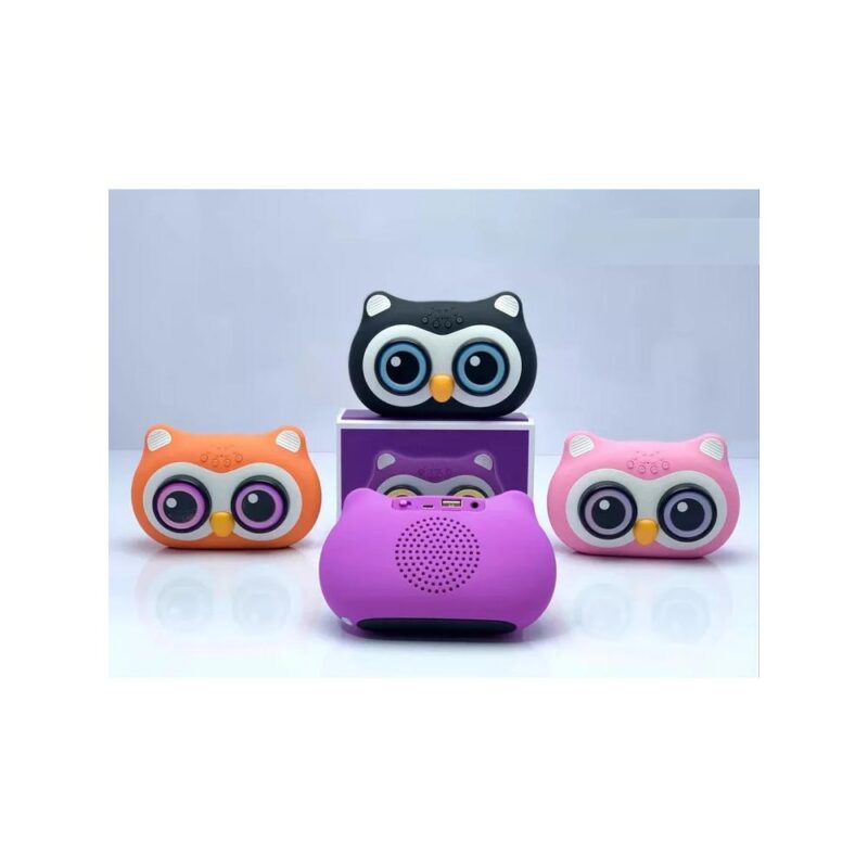 Bluetooth ηχείο κουκουβάγια (Μαύρο-Ροζ-Μωβ)