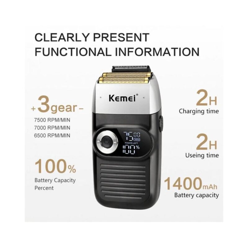 Ξυριστική μηχανή προσώπου επαναφορτιζόμενη Black - Image 4