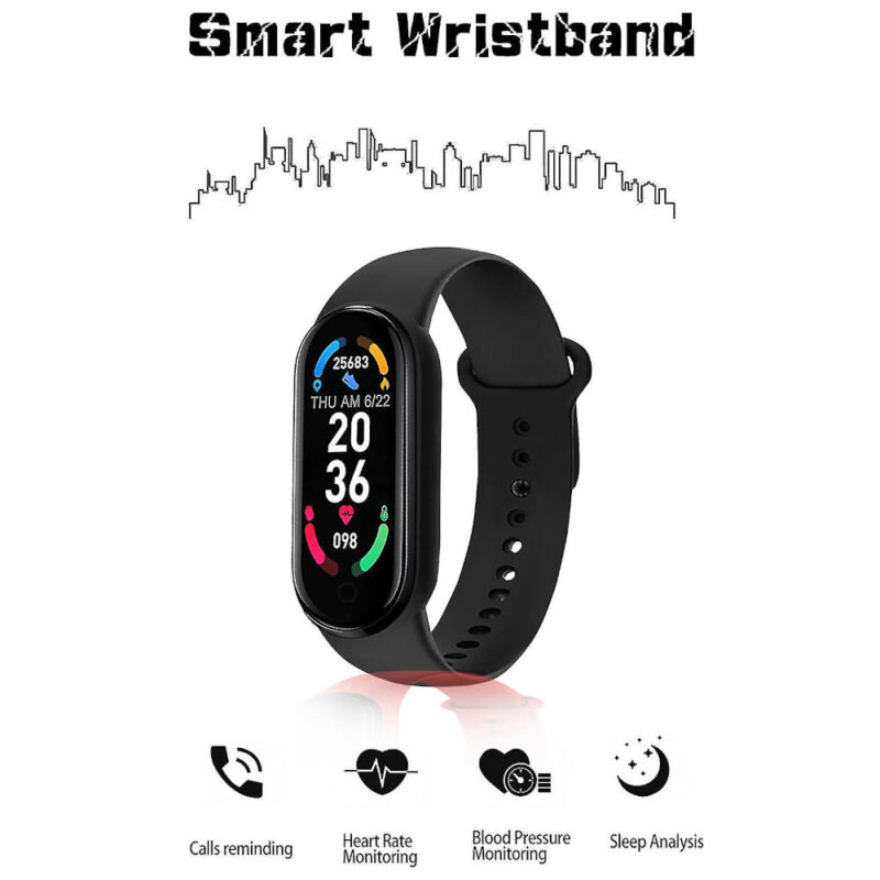 Smart Band με παλμογράφο Μαύρο