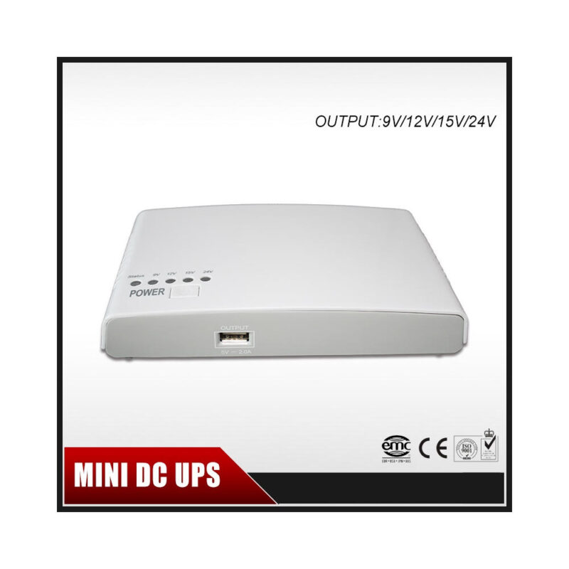 Φορητό Mini UPS Με Μπαταρία 8800mAh Θύρα USB & Διακόπτη Εναλλαγής Volt 9v, 12v, 15v, 24v Powerbank