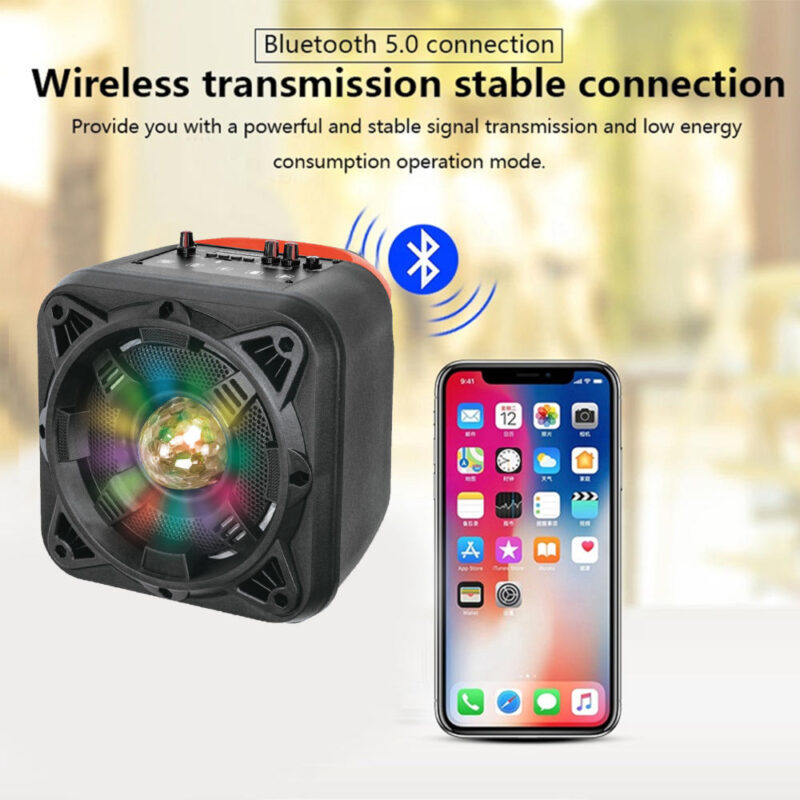 Φορητό bluetooth ηχείο bubwoofer με μικρόφωνο και τηλεχειριστήριο - Image 4