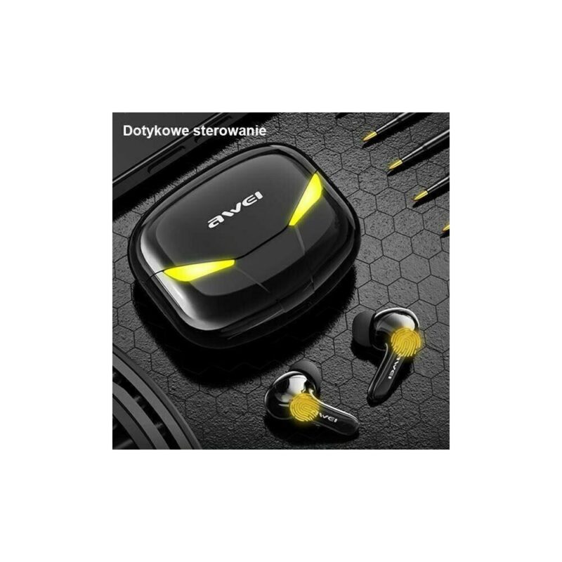 Gaming earbuds 360° με smart touch in ear -Μαύρα - Image 4