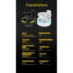 Gaming earbuds 360° με smart touch in ear -Μαύρα - Image 7