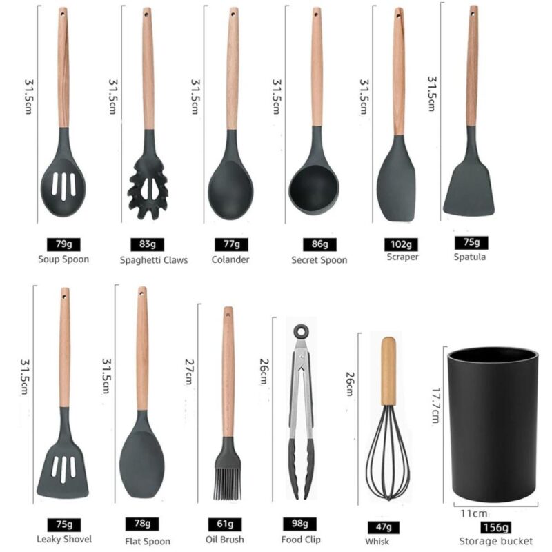 silicon kitchen set 12pcs