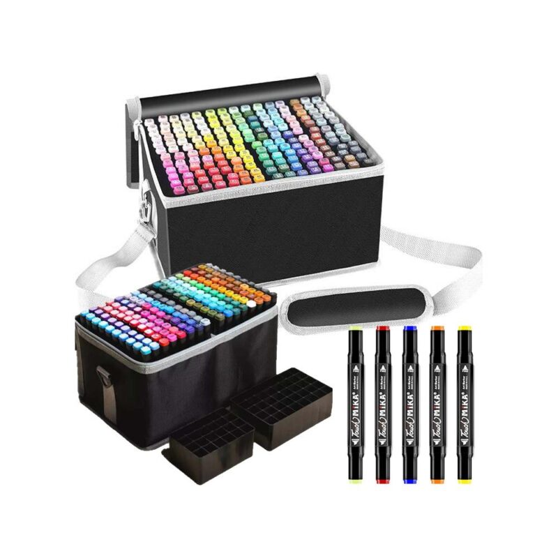 Σετ μαρκαδόροι ζωγραφικής διπλής όψης board και fine + Θήκη μεταφοράς