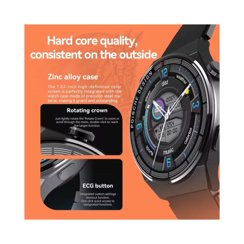 Ανδρικό smartwatch με έγχρωμη οθόνη 1.39inch amoled - Image 5