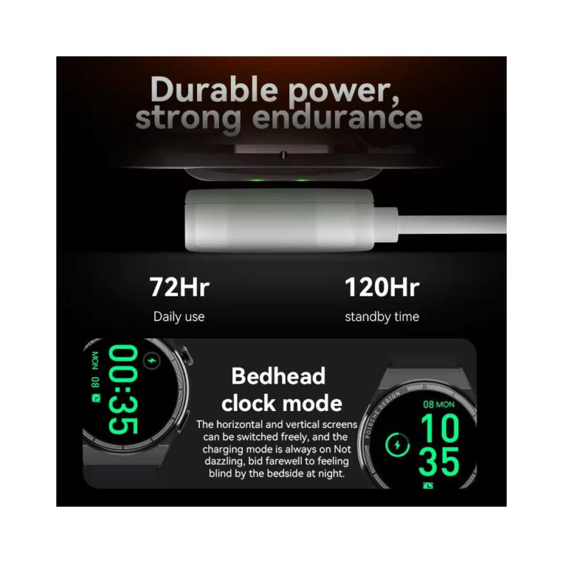 Ανδρικό smartwatch με έγχρωμη οθόνη 1.39inch amoled - Image 7