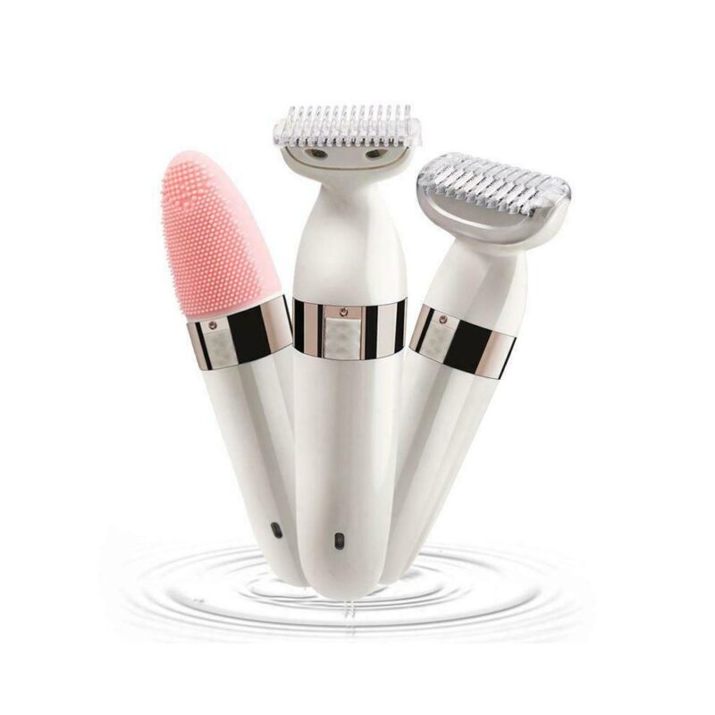 Γυναικεία ξυριστική μηχανή 3 σε 1 και καθαριστικό προσώπου