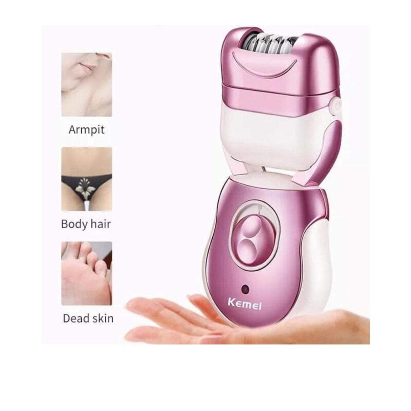 Επαναφορτιζόμενη αποτριχωτική, ξυριστική, λίμα συσκευή 3 σε1 KM-376