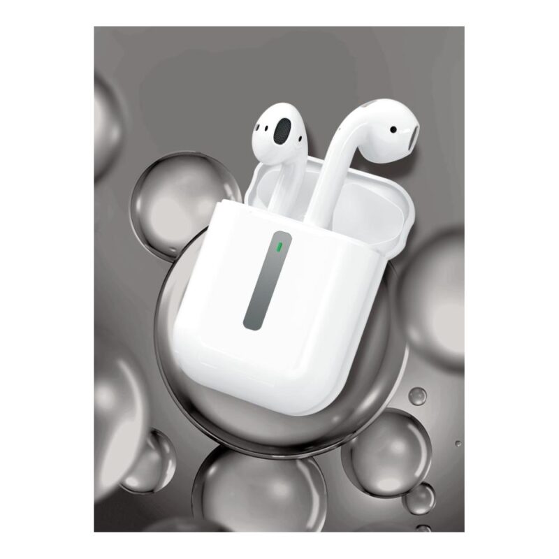 Ασύρματα ακουστικά Bluetooth TWS68 με βάση φόρτισης- Άσπρα