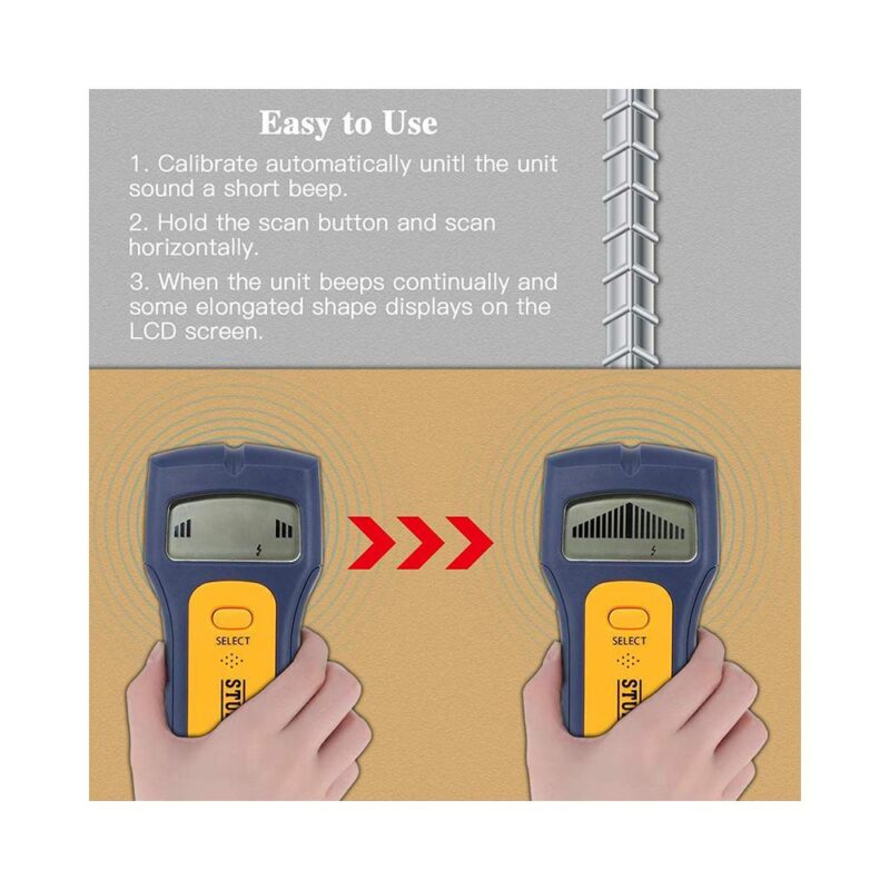 Ανιχνευτής 3 λειτουργιών για μέταλλο , ξύλο , καλώδιο με οθόνη LCD - Image 4