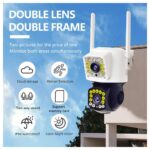 IP διπλή κάμερα παρακολούθησης HD 1080p IP66 αδιάβροχη