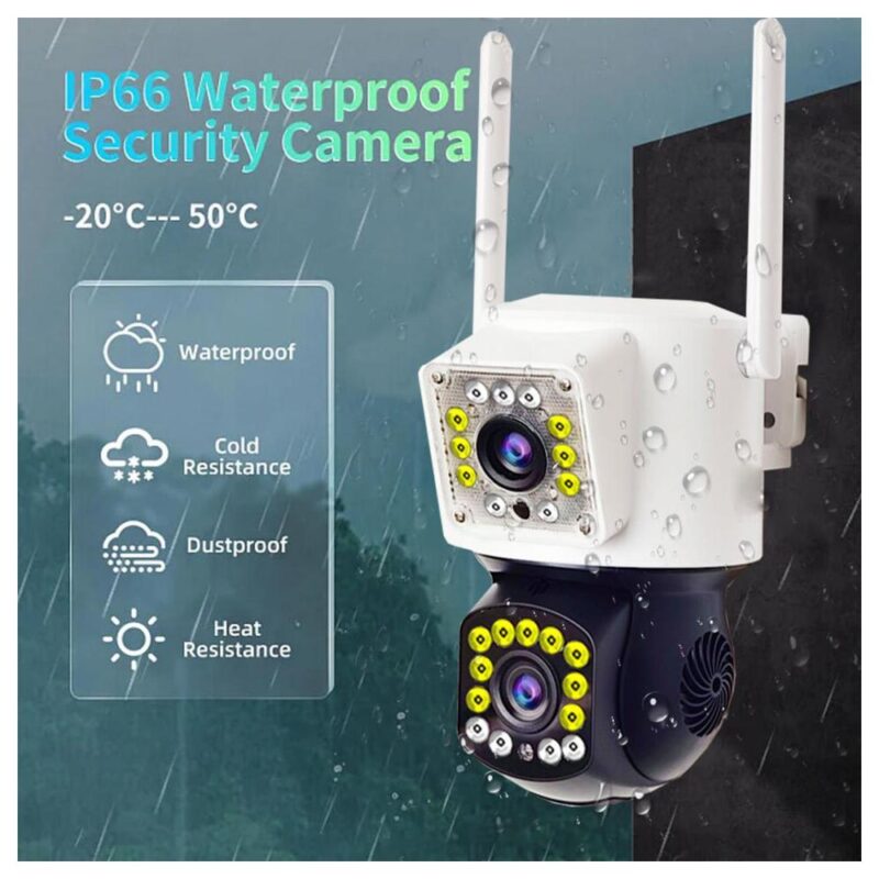 IP διπλή κάμερα παρακολούθησης HD 1080p IP66 αδιάβροχη - Image 5