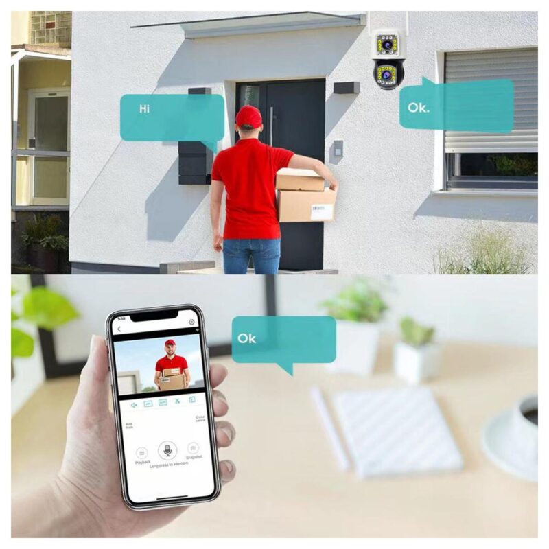 IP διπλή κάμερα παρακολούθησης HD 1080p IP66 αδιάβροχη - Image 6