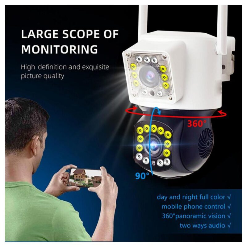 IP διπλή κάμερα παρακολούθησης HD 1080p IP66 αδιάβροχη - Image 7