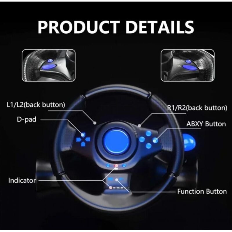 Τιμονιέρα με μοχλό ταχυτήτων και πεταλιέρα - 180° περιστροφή για PC/ PS2/ PS3 - Image 7