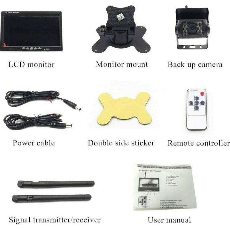 Ασύρματη κάμερα οπισθοπορείας αυτοκινήτου με  universal  οθόνη - Image 7