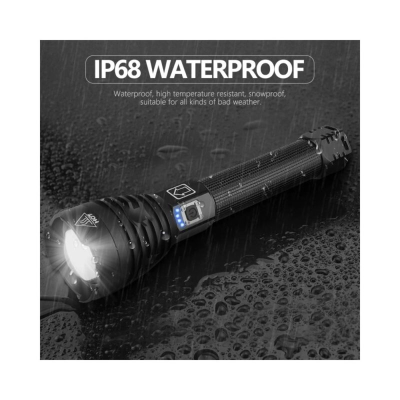 Φακός LED αλουμινίου λευκού φωτισμού X-Balog Μαύρο - Image 3