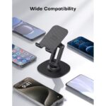 Επιτραπέζια πτυσσόμενη μαύρη βάση στήριξης κινητών και tablet HL118 - Image 2