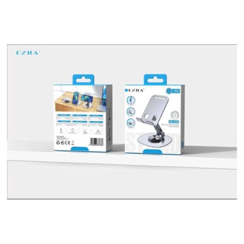 Επιτραπέζια πτυσσόμενη γκρι βάση στήριξης κινητών και tablet HL120 - Image 3