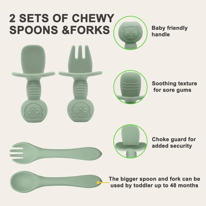 Παιδικό σετ φαγητού σιλικόνης - Image 3