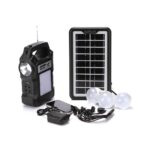 Ηλιακό σύστημα φωτισμού με φακό, λαμπτήρες, ραδιόφωνο, Mp3 GD-8060