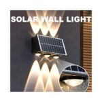 Αδιάβροχο ηλιακό φωτιστικό τοίχου με 6 λάμπες