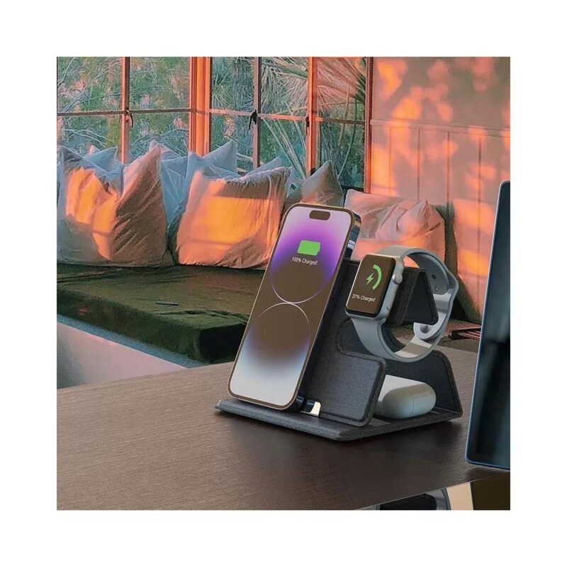 Ezra Ασύρματος φορτιστής (Qi Pad) 15W Μαύρος - Image 3