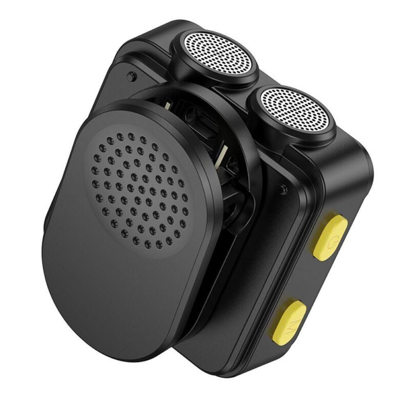 Hoco L17 Dual Mic Ασύρματο μικρόφωνο πέτου Lightning / Type-C Μαύρο - Image 4